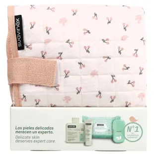 Suavinex Birdies Changing Mat + Baby Cologne Memories + Diaper Ointment + Moisturizing Lotion + Pink Dermohydrating Wipes