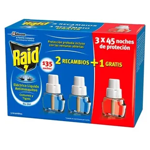 Raid Electric Mosquito Repellent Liquid 3 Refills