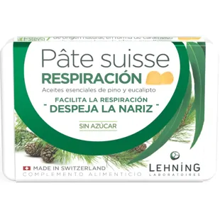 Lehning Pâte Suisse Breathing 40 Bonbons SANS SUCRE