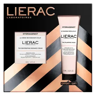 Lierac Hydragenist Cofanetto Regalo di Natale Crema Reidratante Illuminante 50ml + Maschera Rimpolpante 75ml