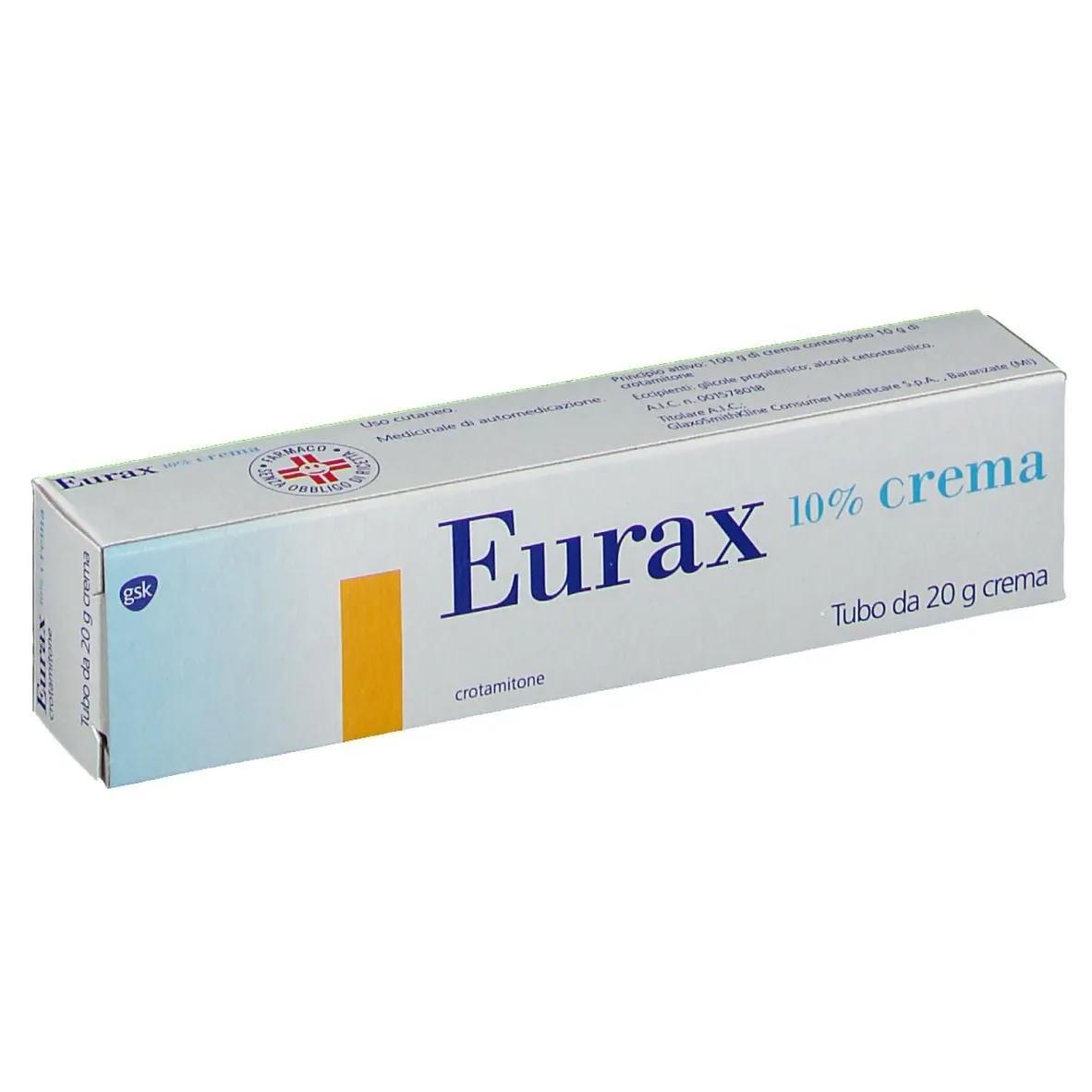 Eurax 10% Crotamitone Crema Dermatologica Anti-prurito 20g