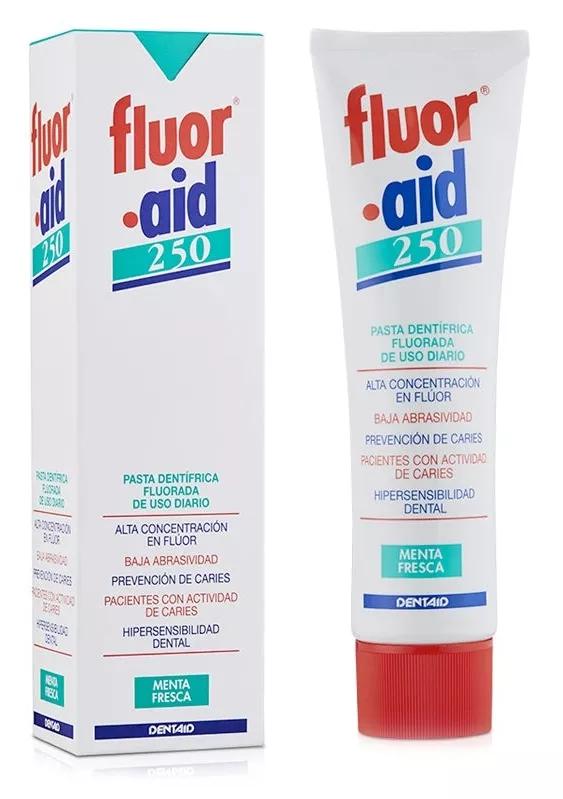 Dentaid Fluor-Aid 250 Pasta dentífrica Fluorada de Uso Diário Menta Fresca 100ml