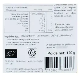 Valebio Cocktail Superfruits Bio 120g