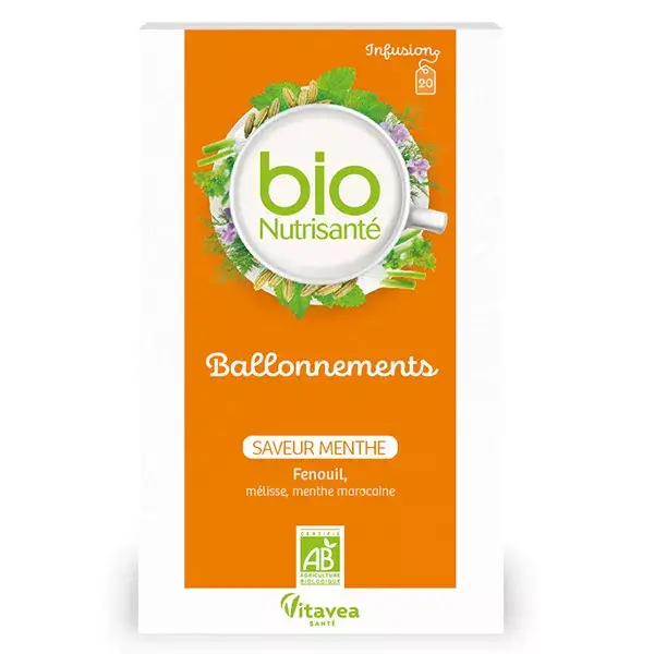 Vitavea BioNutrisanté - Bloating Infusion - Mint Flavor - Organic 20 sachets