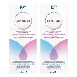 Durex Sensilube Lubrifiant Intime Hydratant - Soulage la Sécheresse Intime - Lot de 2 x 40ml