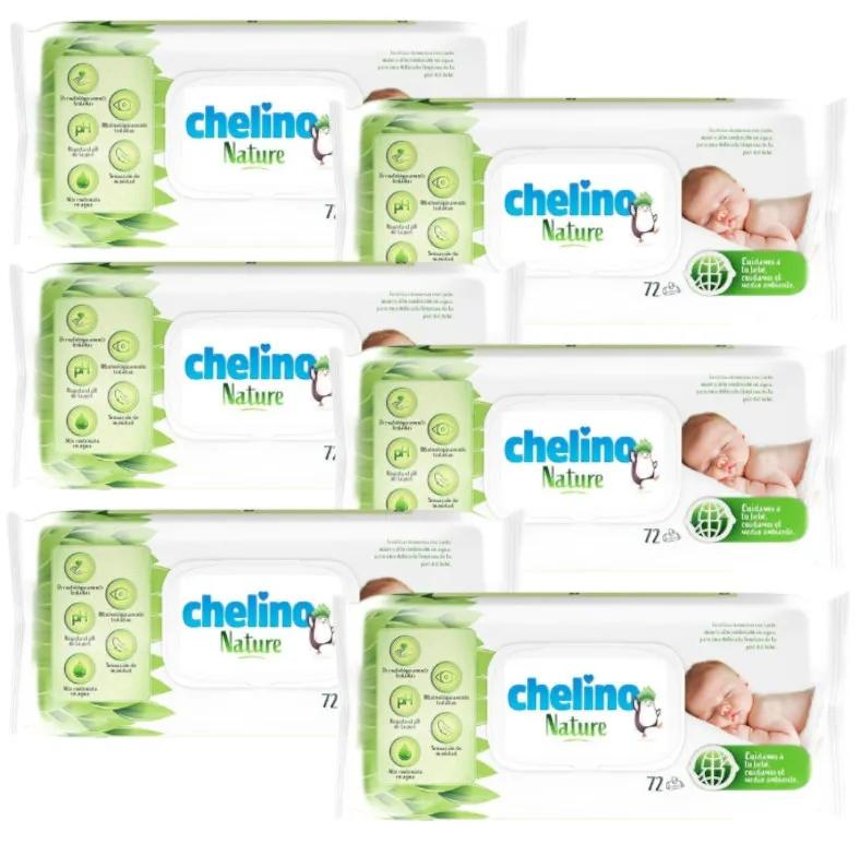 Chelino Nature Lingettes pour enfants 6x72 unités