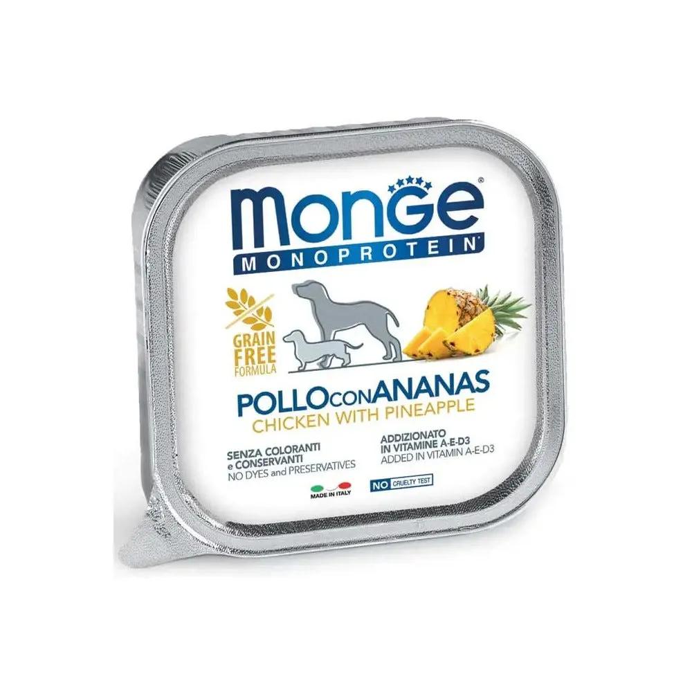 Monge Monoprotein Pollo Con Ananas Cibo Umido Per Cani Adulti 150G