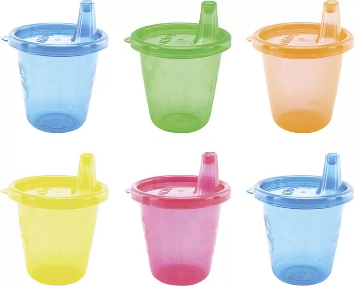 Nuby Cup Set mit Free Flow Tülle +9m 210 ml