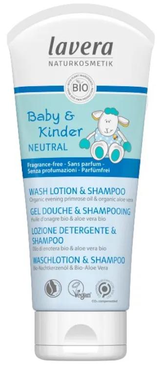 Lavera Douchegel &amp; Shampoo voor Baby Veganistisch en Natuurlijk BIO 200 ml