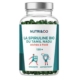 Nutri&Co Spiruline Bio Immunité et Tonus Vegan 120 comprimés