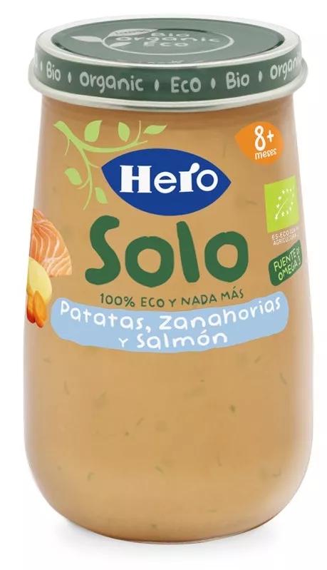 Hero Solo Tarrito de Patata, Zanahoria y Salmón Ecológico 190 gr