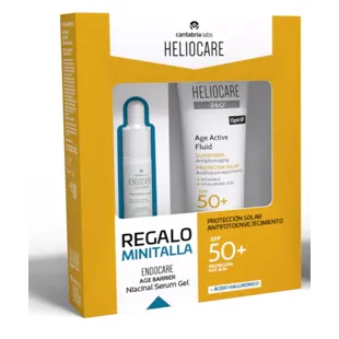 Heliocare 360 Age Active Fluid SPF50 50 ml + Minisize Endocare Age Barrier Niacinal Serum Gel