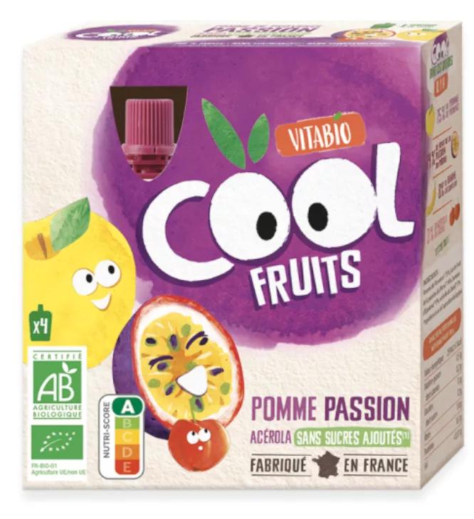 Vitabio Cool Fruits Pomme et Fruit de la Passion 4x90 gr