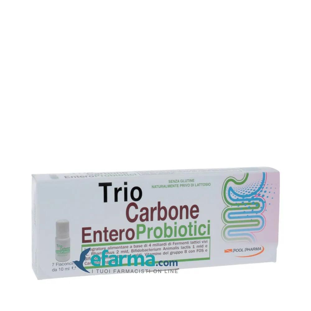 Trio Carbone Enteroprobiotico Integratore Di Fermenti Lattici 7 Flaconcini 10 ml