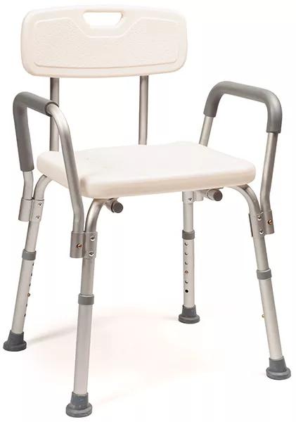 Banc de salle de bain en aluminium Prim avec accoudoirs A197