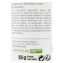 Nat & Form Bio Sauge 200 gélules végétales