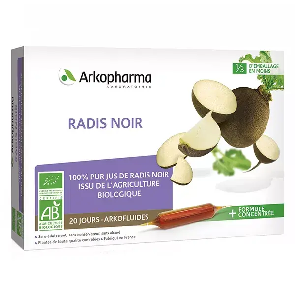 Arkopharma Arkofluides Radis Noir Bio 20 ampoules