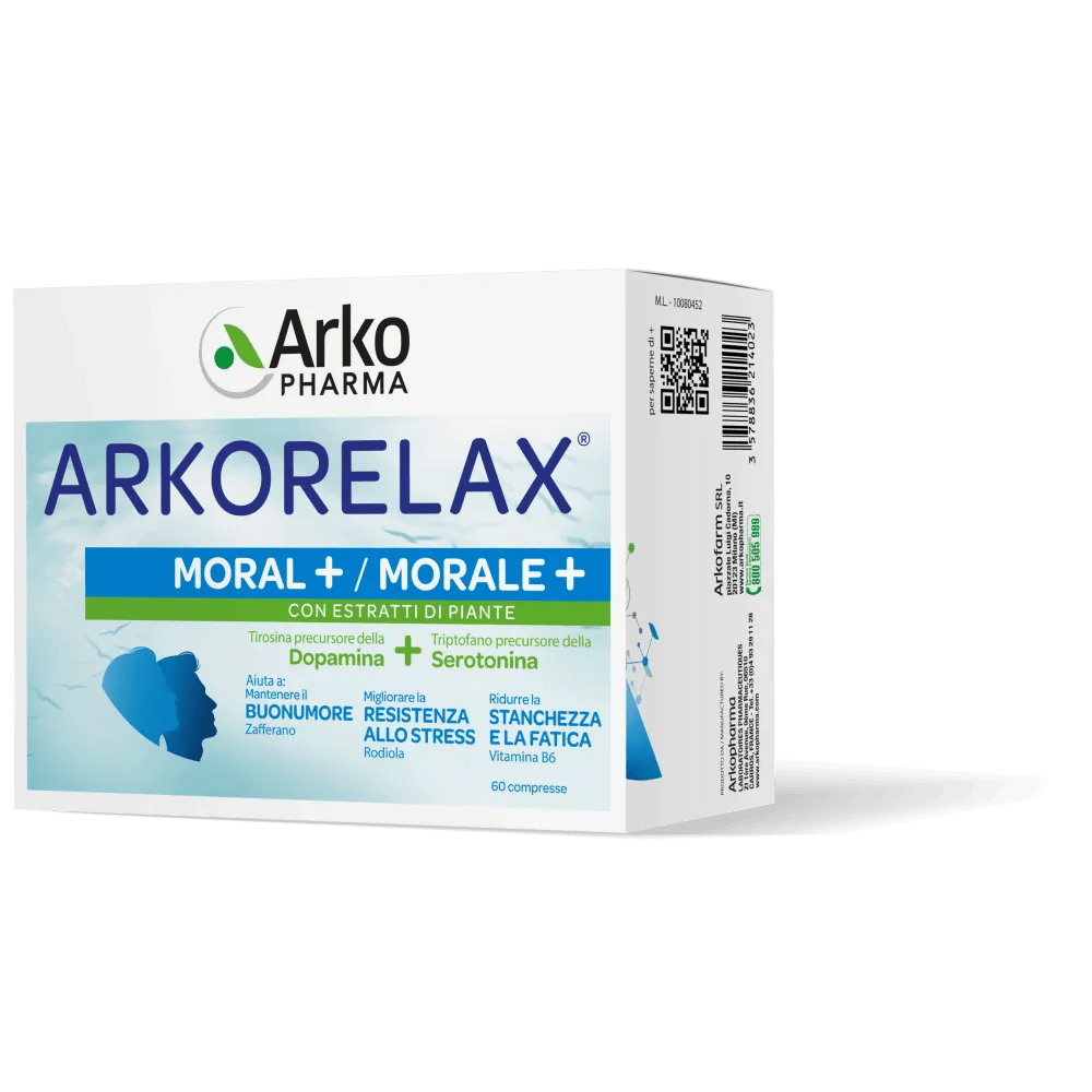 Arkorelax Morale+ Integratore Per Stanchezza e Resistenza allo Stress 60 compresse