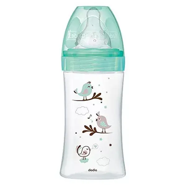 Dodie Glass Baby Starter Bottle + Flow Rate2 Green 270ml