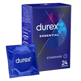 Durex Préservatifs Essential - 24 Préservatifs Extra Lubrifiés - Confort et Sécurité