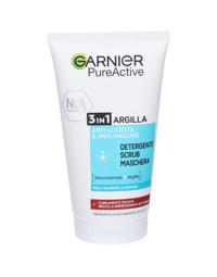 Garnier Pure Active Detergente Azione 3in1 Detergente Scrub e Maschera 150 ml