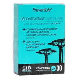 SID Nutrition Prevent Life Décontractant Musculaire 30 comprimés