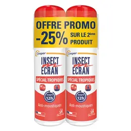 Insect Écran Répulsif Anti-Moustiques Peau Spécial Tropiques Lot de 2 x 75 ml