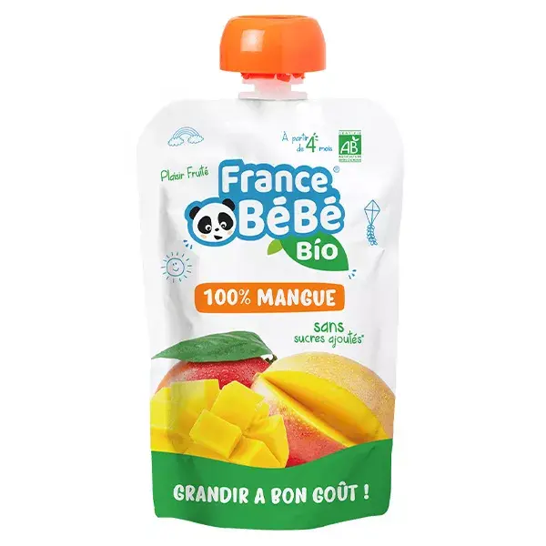 France Bébé Nutrition Gourde Mangue +4m Bio 100g