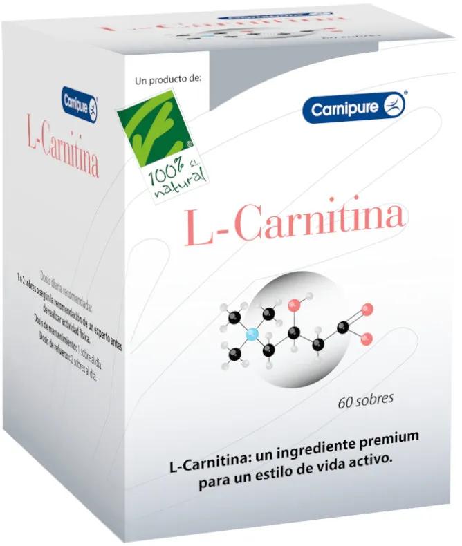 Comprar 100% natural L-Carnitina Carnipure 60 Sobres