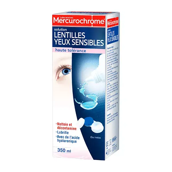 Mercurochrome Contact Lens Solution for Sensitive Eyes 350ml 