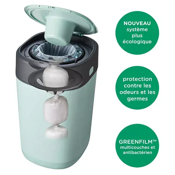 Tommee Tippee Pattumiera per Pannolini Twist & click Verde