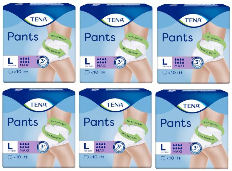 TENA Pantalon Maxi Large Unisexe 6x10 unités