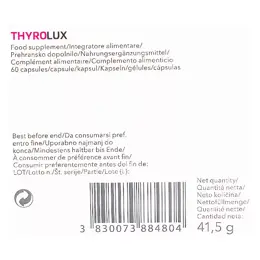 Sensilab Thyrolux Thyroïde 60 capsules