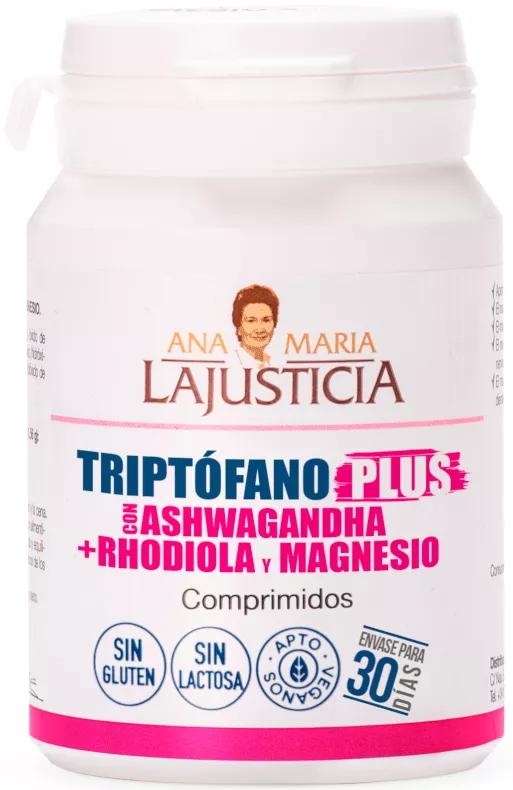 Ana María Lajusticia Triptofano Plus Ashwagandha + Rhodiola + Magnésio 60 Comprimidos