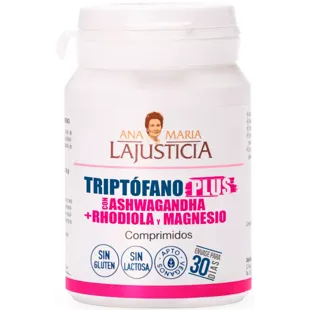 Ana María Lajusticia Tryptophane Plus Ashwagandha + Rhodiola + Magnésium 60 Comprimés