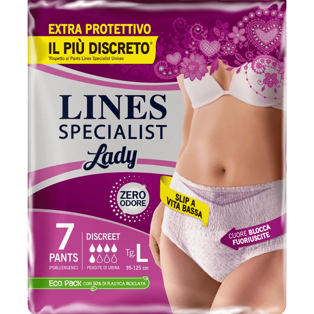 Lines Specialist Lady Zero Odore Extra Protezione Large 7 Pezzi