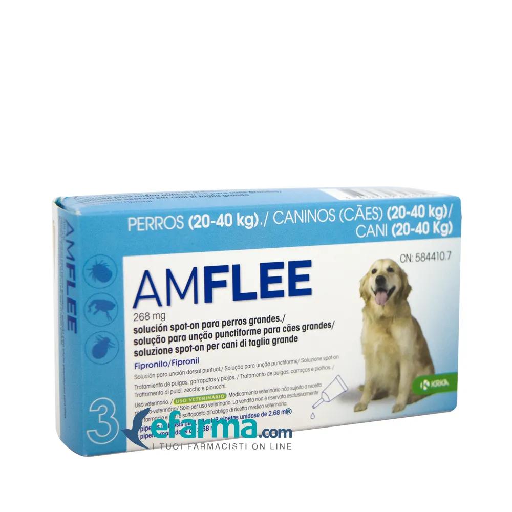 Amflee Spot-On Antiparassitario Cani Taglia Grande 3 Pipette