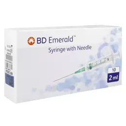 BD Seringue Emerald 40mm 2ml 21G Vert 10 unités