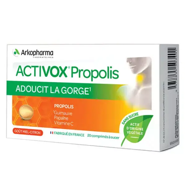 Arkopharma Activox Propóleo Cítrico sin azúcar a partir de 6 años 20 comprimidos