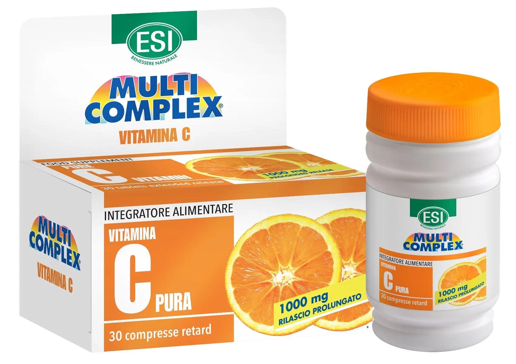 Esi Vitamina C Pura Retard Integratore Sistema Immunitario 30 Compresse