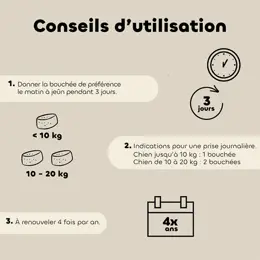 Biovetol - Alimentaire Bien-Être - Bouchées Alt'vers Petit Chien Bio <20kg - 6 bouchées