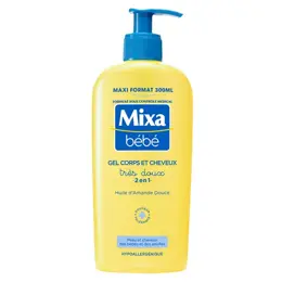 Mixa Bébé Gel Très Doux 2 en 1 Corps et Cheveux 300ml