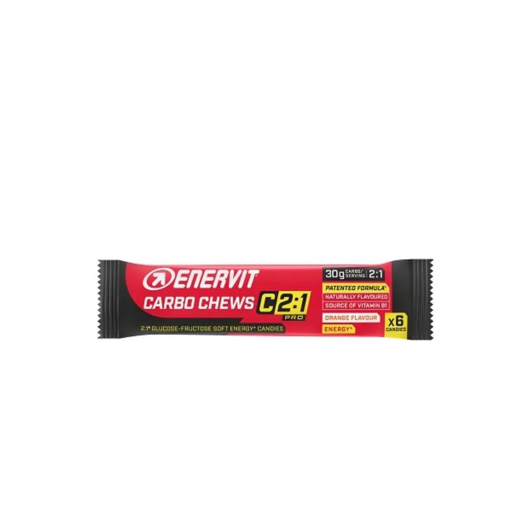 Enervit Carbo C 2:1 Pro Chews Caramelle Gommose per Sportivi 6 Caramelle Gusto Arancia