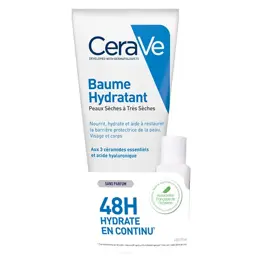 CeraVe Baume Hydratant visage et corps 177ml + Mini Crème Lavante offerte