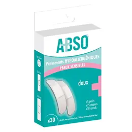 Marque Verte ABSO Pansements peaux sensibles - Boîte de 30