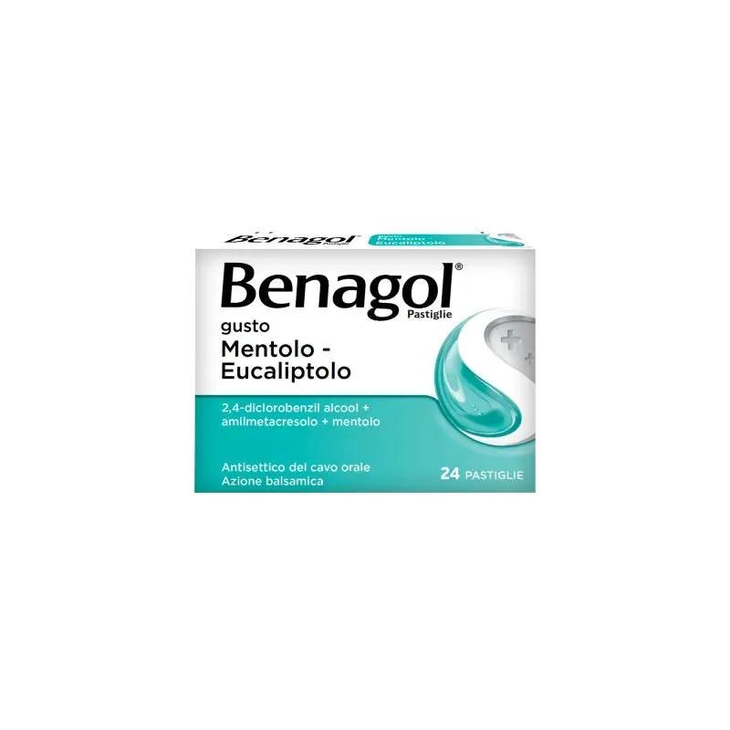 Benagol Pastiglie Mentolo Eucalipto Antisettico Cavo Orale 24 Pastiglie