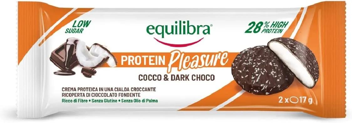 Equilibra Dobloni Protein Pleasure Cocco & Dark Choco Snack Proteico da 34 g