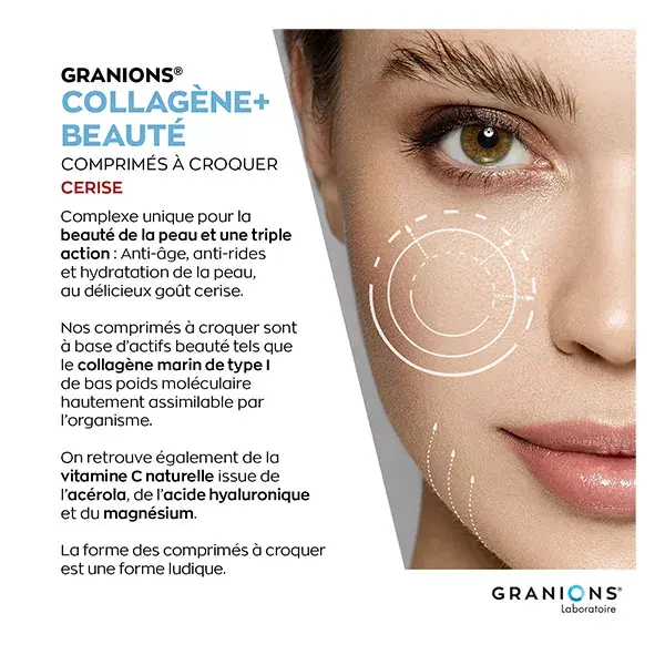 Granions Collagene+ Beauté Cigliegia 120 Compresse da mordere