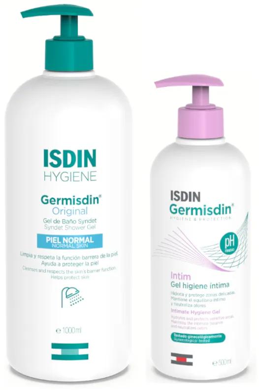 Isdin Germisdin Gel Hygiène Intime 500 ml + Gel Bain Syndet 1 L