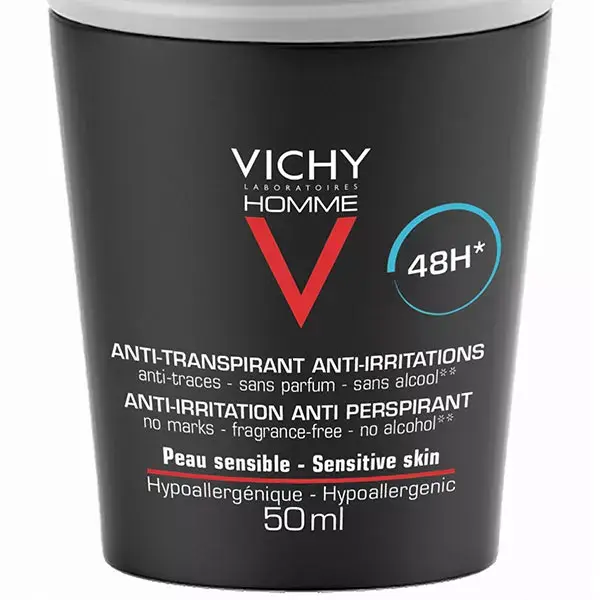 Vichy Homme Deodorant ball 48H 50ml sensitive skin